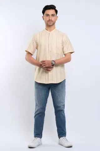 Hassenda Baju Koko Pria Pendek Baryal Sand 