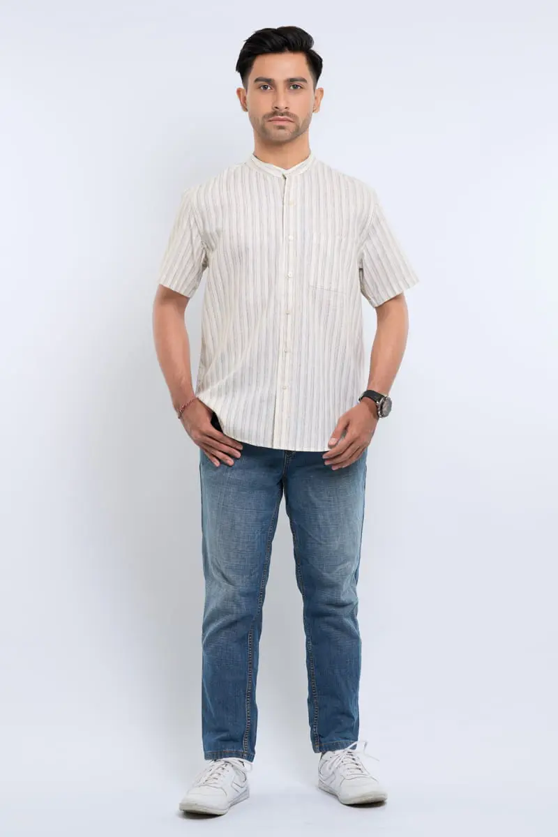 Hassenda Baju Koko Pria Pendek Adzra Almond