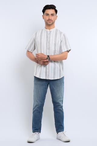 Hassenda Baju Koko Pria Pendek Adzra Cloud Grey