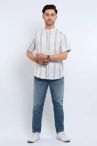 Hassenda Baju Koko Pria Pendek Adzra Cloud Grey