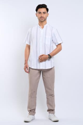 Hassenda Baju Koko Pria Pendek Baryal White