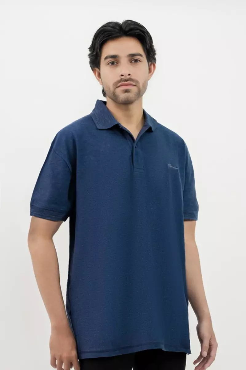 Hassenda Kaos Polo Polos Katun Lengan Pendek Jack Navy