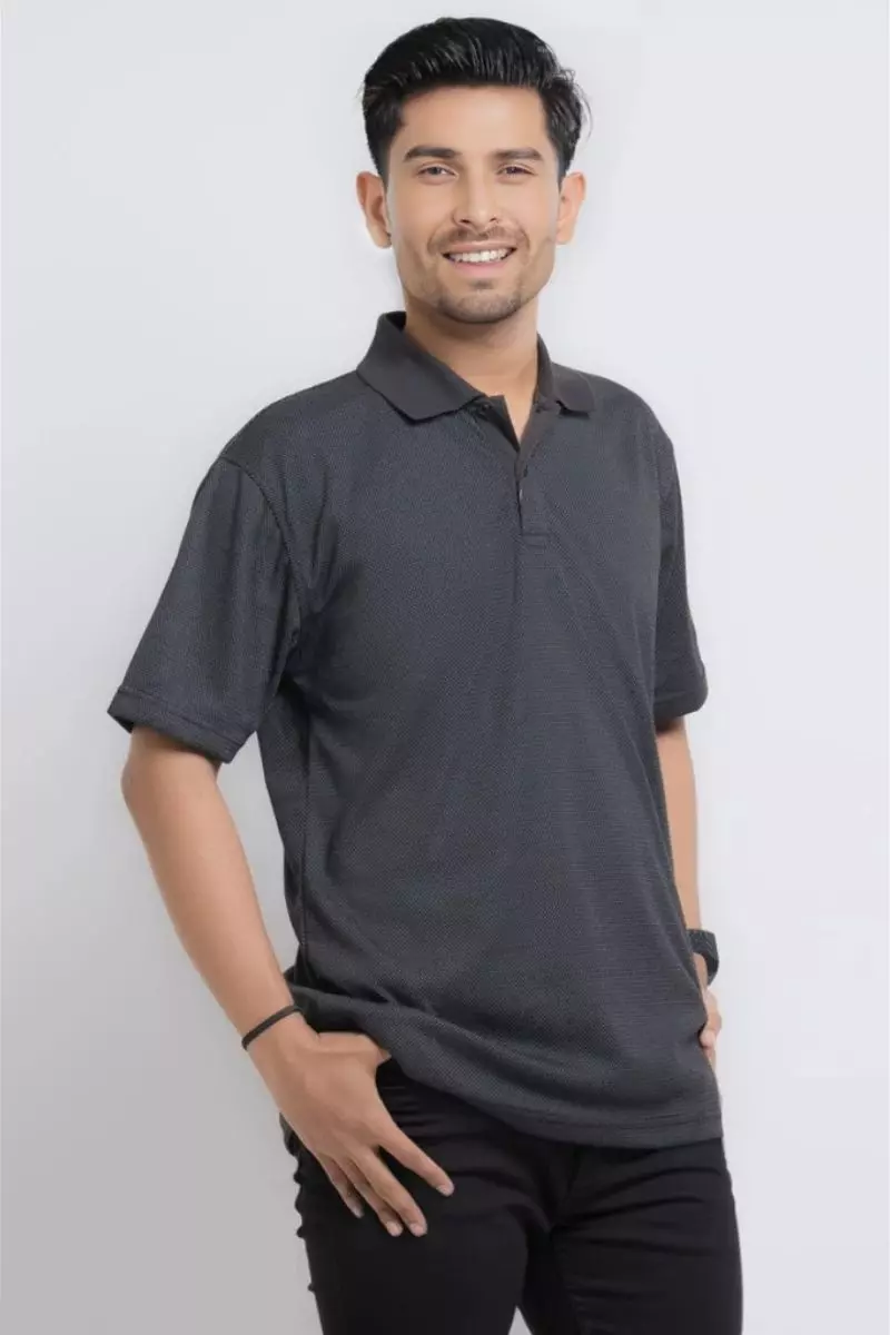 Hassenda Kaos Polo Polos Katun Lengan Pendek Vince Black