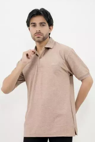Hassenda Kaos Polo Polos Katun Lengan Pendek Jack Brown