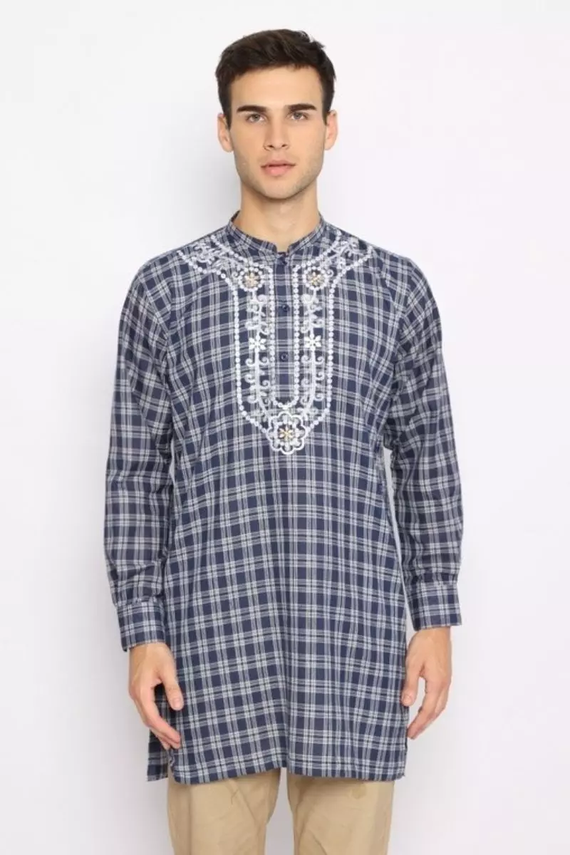 Hassenda Koko Pria Baju Muslim Zaki Haley Navy