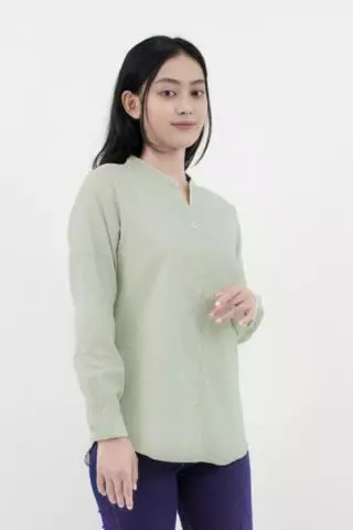 Puricia Blouse Wanita Polos Joy Sage Green