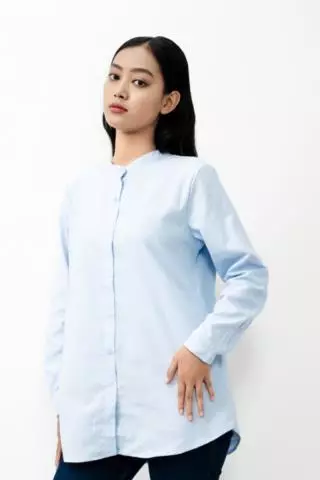 Puricia Blouse Wanita Polos Sana Light Blue