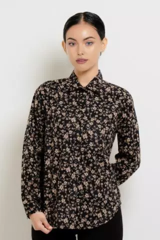Puricia Blouse Wanita Motif Ivona Black