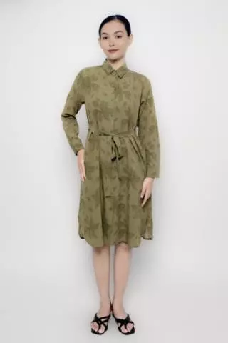 Puricia Dress Midi Wanita Tunik Auryn Light Green