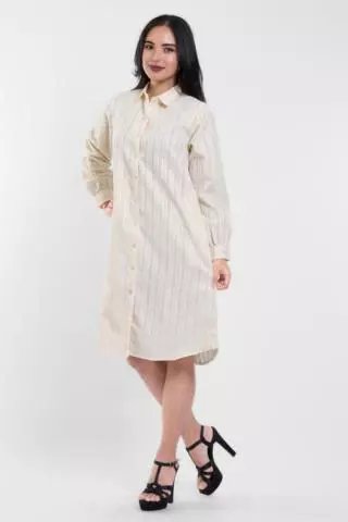 Puricia Midi Dress Erina Stripes Dress Cream