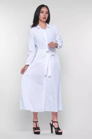 Puricia Gamis Polos Dress Muslim Ayesha Putih