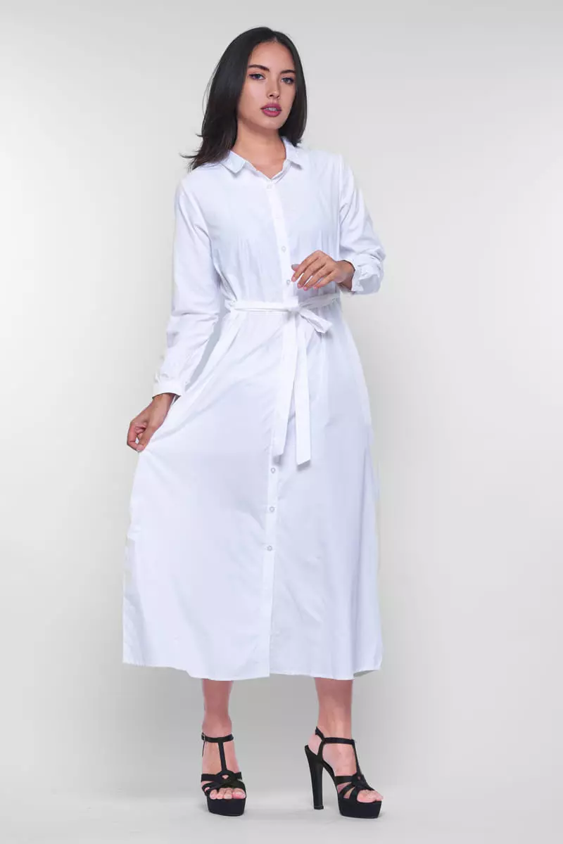 Puricia Gamis Polos Dress Muslim Ayesha Putih