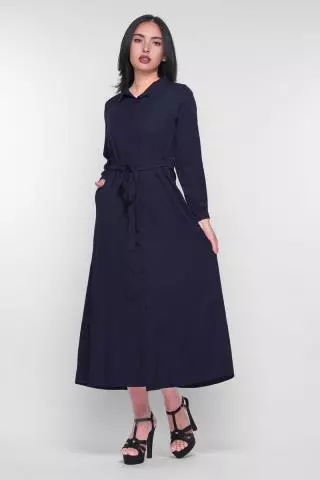 Puricia Gamis Polos Dress Muslim Ayesha Navy