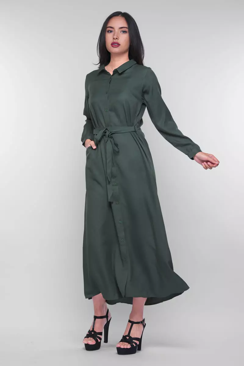 Puricia Gamis Polos Dress Muslim Ayesha Hijau