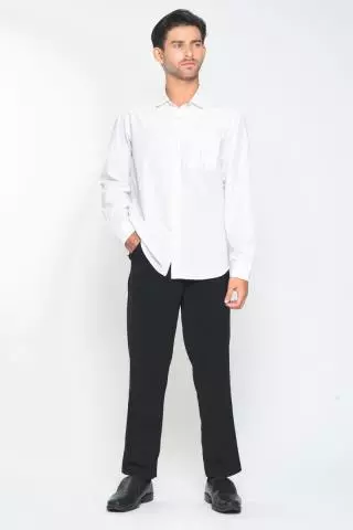 Hassenda Kemeja Pria Polos Fritz Putih