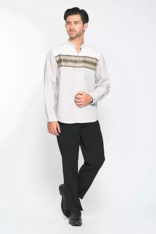 Hassenda Baju Koko Muslim Pria Khaliq Coklat