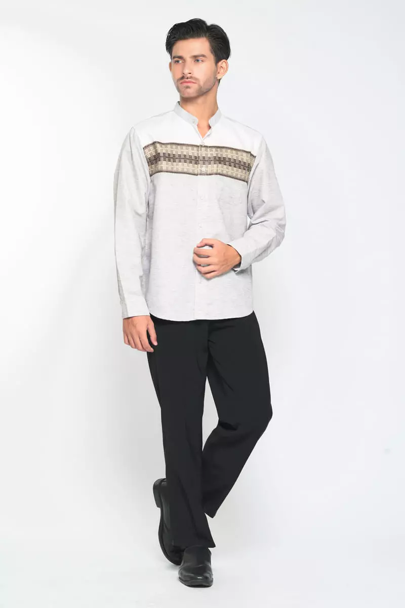 Hassenda Baju Koko Muslim Pria Khaliq Coklat