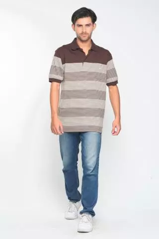 Kaos Polo Kerah Joe Coklat
