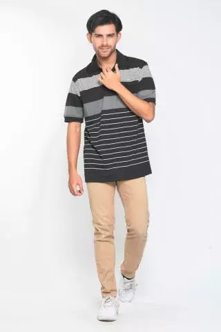 Kaos Polo Kerah Joe Hitam