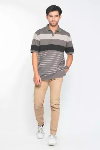 Kaos Polo Kerah Jiel Abu