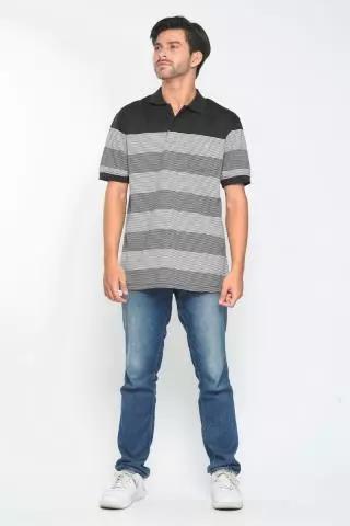 Kaos Polo Kerah Jiel Hitam